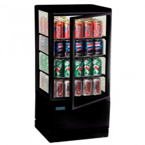 Polar Chilled Display Cabinet Black 68 Ltr