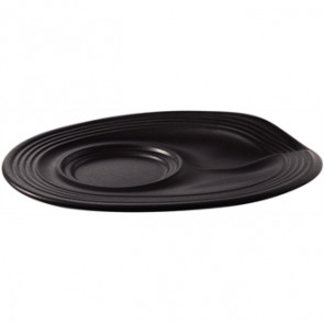 Revol Froisses Black Cappuccino Saucers 175mm