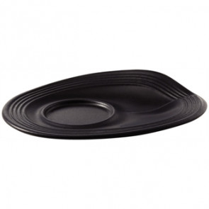 Revol Froisses Black Espresso Saucers 130mm