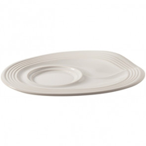 Revol Froisses White Cappuccino Saucers 175mm