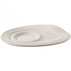 Revol Froisses White Cappuccino Saucers 175mm