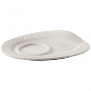 Revol Froisses White Espresso Saucers 130mm