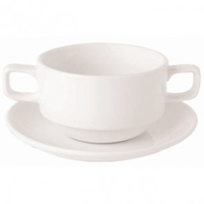 Royal Porcelain Classic White Stackable Soup Cups 275ml