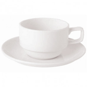 Royal Porcelain Classic White Stackable Tea Cups 200ml