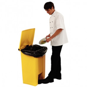 Rubbermaid Yellow Step-On Container 45.5Ltr