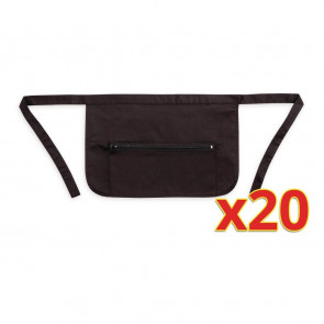 Bulk Buy Pack of 20 Zipped Money Pockets