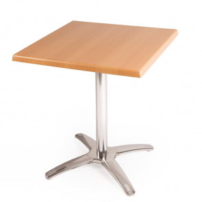 Special Offer Bolero Square Beech Table Top and Base Combo