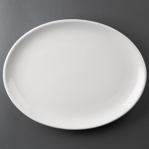 Bulk Buy Pack of 24 Athena Hotelware Oval Coupe Plates 305 x 241mm