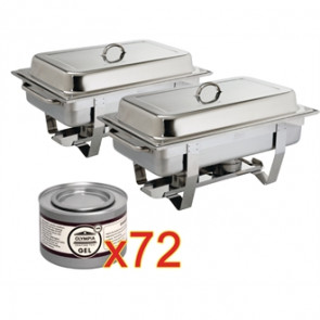 SPECIAL OFFER 1 Milan Chafer And 24 Olympia Chafing Liquid Fuel Tins