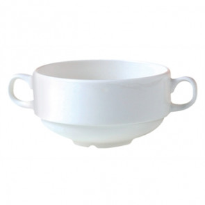 Steelite Antoinette Cream Soup Bowl Handled Stacking