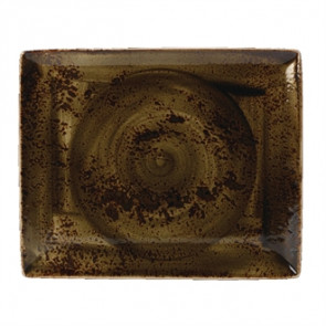 Steelite Craft Brown Rectangular Platters 330 x 270mm