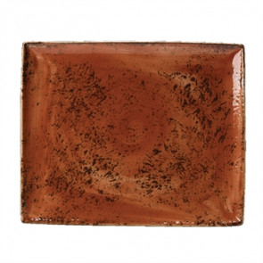Steelite Craft Terracotta Rectangular Platters 330 x 270mm