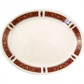 Steelite Empire Marina Red Oval Coupe Dishes 255mm