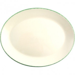 Steelite Green Dapple Oval Coupe Dishes 255mm