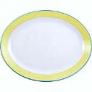 Steelite Rio Yellow Oval Coupe Dishes 202.5mm