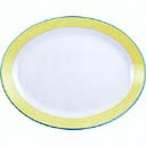 Steelite Rio Yellow Oval Coupe Dishes 280mm