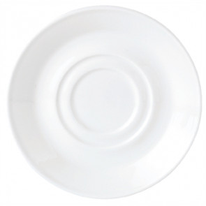 Steelite Simplicity White Low Empire Small Saucers Double Well 117mm