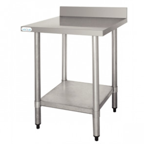 Vogue Stainless Steel Prep Table With Upstand 900mm