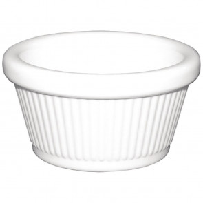 Kristallon Melamine Fluted Ramekins White 70mm