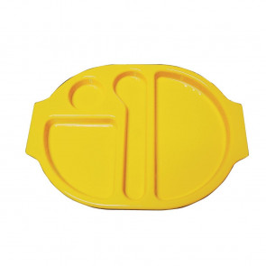 Kristallon Plastic Food Compartment Tray Large Yellow