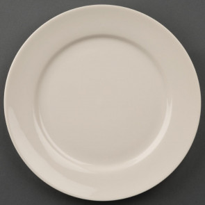 Olympia Ivory Wide Rimmed Plates 200mm