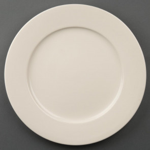 Olympia Ivory Wide Rimmed Plates 280mm