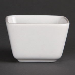 Olympia Whiteware Tall Square Mini Dishes 75mm