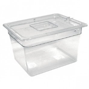 Vogue Polycarbonate 1/2 Gastronorm Container 65mm Clear