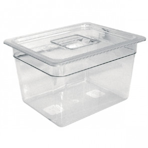 Vogue Polycarbonate 1/4 Gastronorm Container 150mm Clear