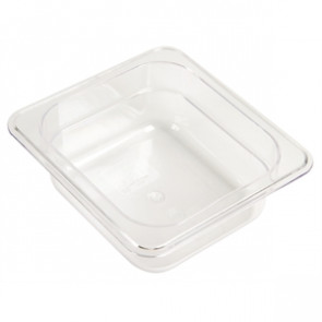 Vogue Polycarbonate 1/6 Gastronorm Container 65mm Clear