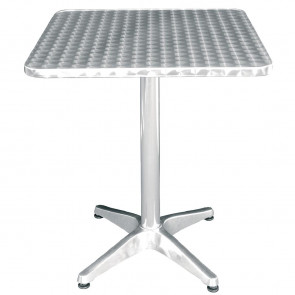 Bolero Square Bistro Table Stainless Steel 600mm