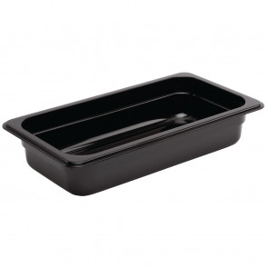 Vogue Polycarbonate 1/3 Gastronorm Container 65mm Black