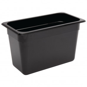 Vogue Polycarbonate 1/3 Gastronorm Container 200mm Black