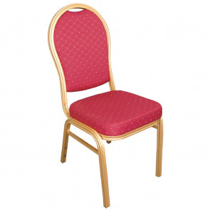 Bolero Aluminium Arched Back Banquet Chairs Red (Pack of 4)