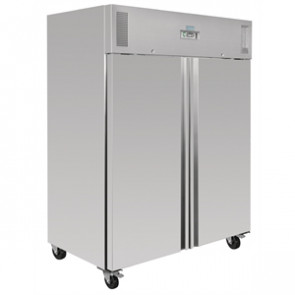 Polar Heavy Duty Double Door Fridge Stainless Steel 1300Ltr