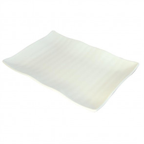 Dalebrook Ribbed Wavy Platter 420 x 240mm White