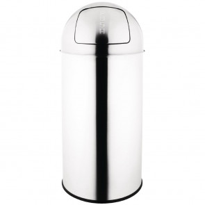 Bolero Bullet Bin Silver 40Ltr