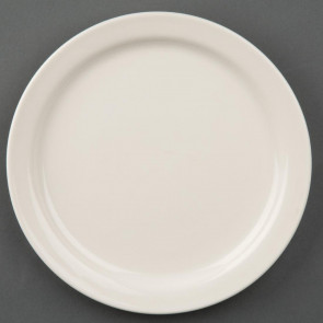 Olympia Ivory Narrow Rimmed Plates 175mm