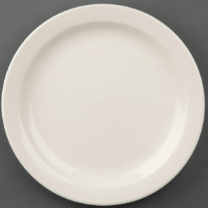 Olympia Ivory Narrow Rimmed Plates 200mm