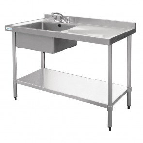 Vogue Stainless Steel Sink Left Hand Bowl 1200x600mm