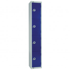 Elite Four Door Camlock Locker with Sloping Top Blue