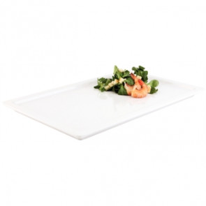 White 1/1 GN Rectangular Buffet Tray