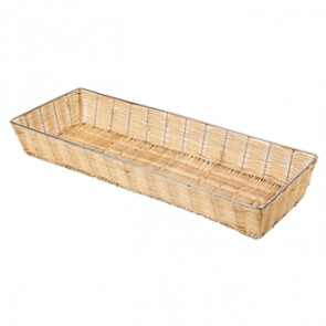 Wicker Metal Frame Basket